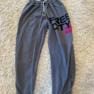 freecity Charcoal and Pink Joggers
